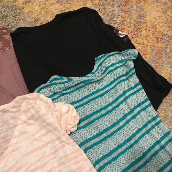 Lot of 4 Maurices Gimmicks Long & Short Sleeve Tops Knit Fall Lacy Medium Small - Picture 4 of 7